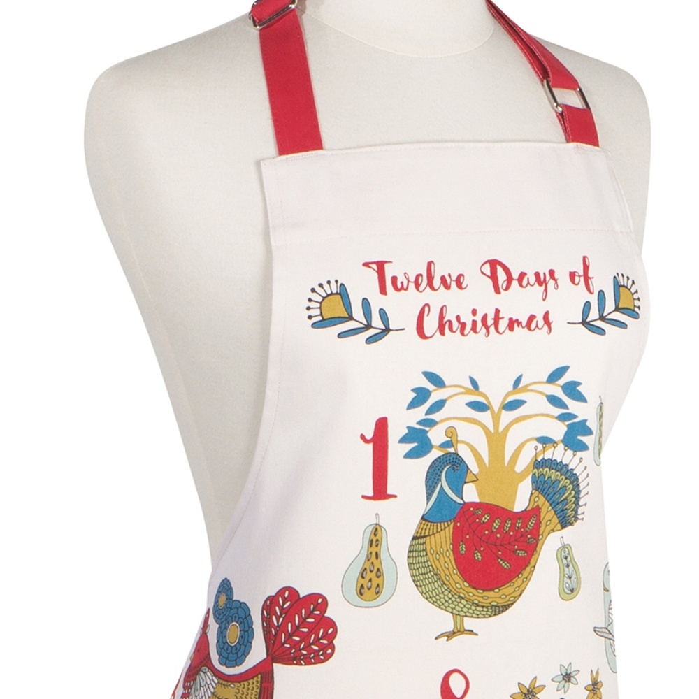Now Designs Kitchen Apron 12 Days of Christmas NWT